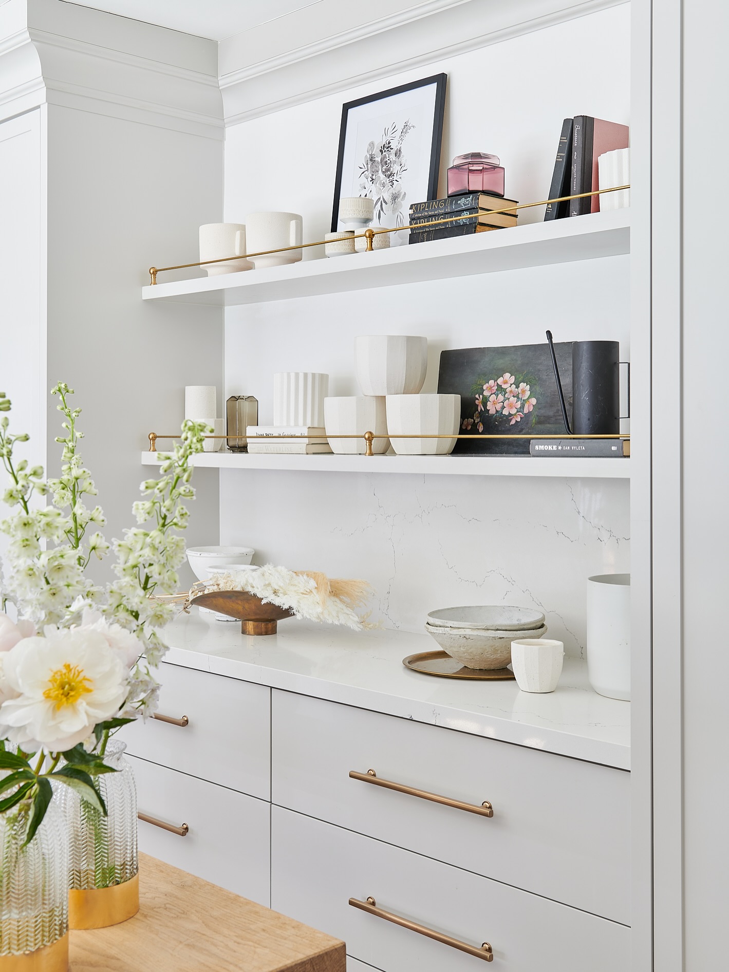 carousel album shared on Fri Sep 05 2025 | When we designed Olivia’s Garden Café, I knew these shelves needed to do more t...